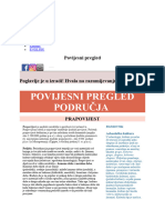 Povijesni Pregled Područja - DINARSKO GORJE