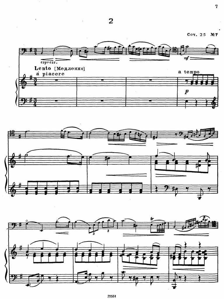 Chopin Etude (Cello Transcription) Score | PDF
