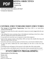 Week 5 - Control Structures I