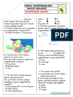 3 Sinif Ulkemizde Hayat Unite Degerlendirme Testi