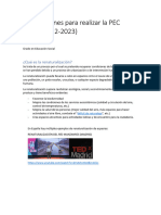 Orientaciones para Realizar La PEC ES Curso22 23 PDF