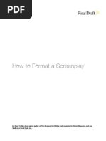 How To Format A Screenplay