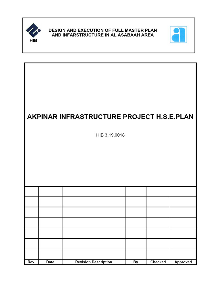 Project Hse Plan Pdf Traffic Waste