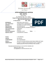 Del Santa Corte Superior de Justicia: Cargo de Presentación Electrónica de Documento (Mesa de Partes Electrónica) 1001