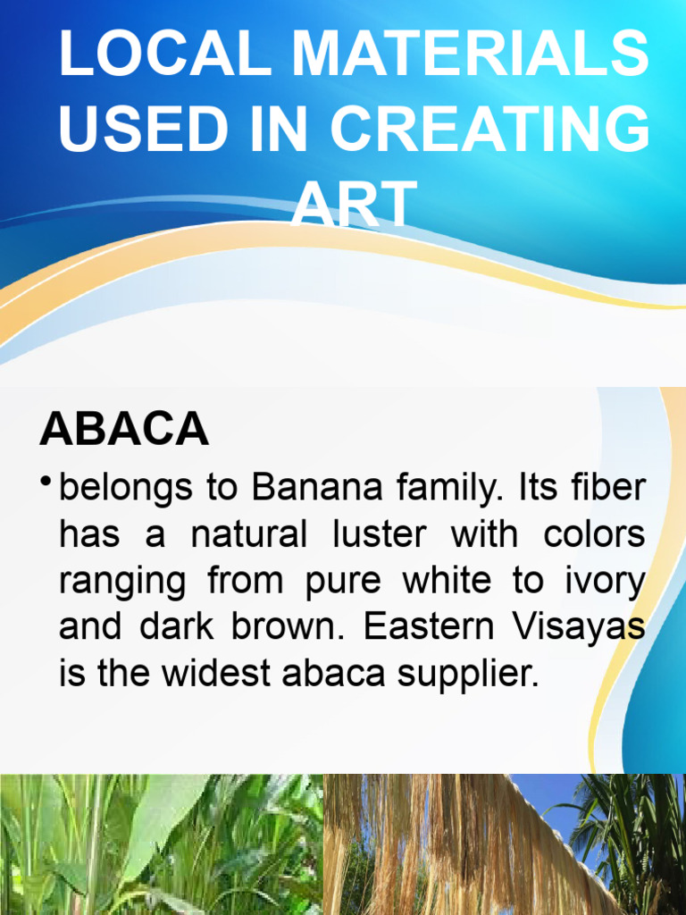Local Materials Used in Creating Art PDF Textiles