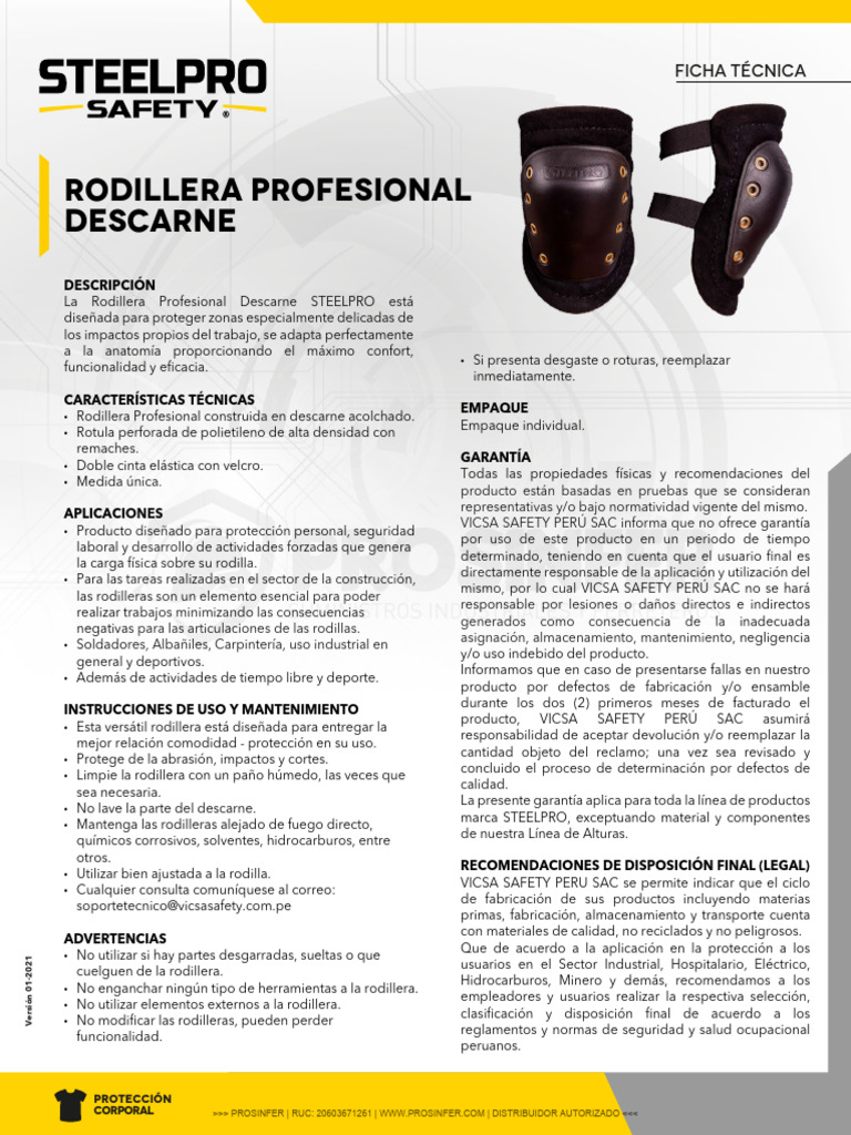 KAPRIOL Ginocchiera In Silicone EN 14404 - Protezione Per Lavori In Ginocchio - Modello Professionale