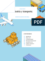 Presentación Transporte e Industria Ilustraciones Isométricas Azul