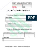 Datos para Formalizacion de Empresa