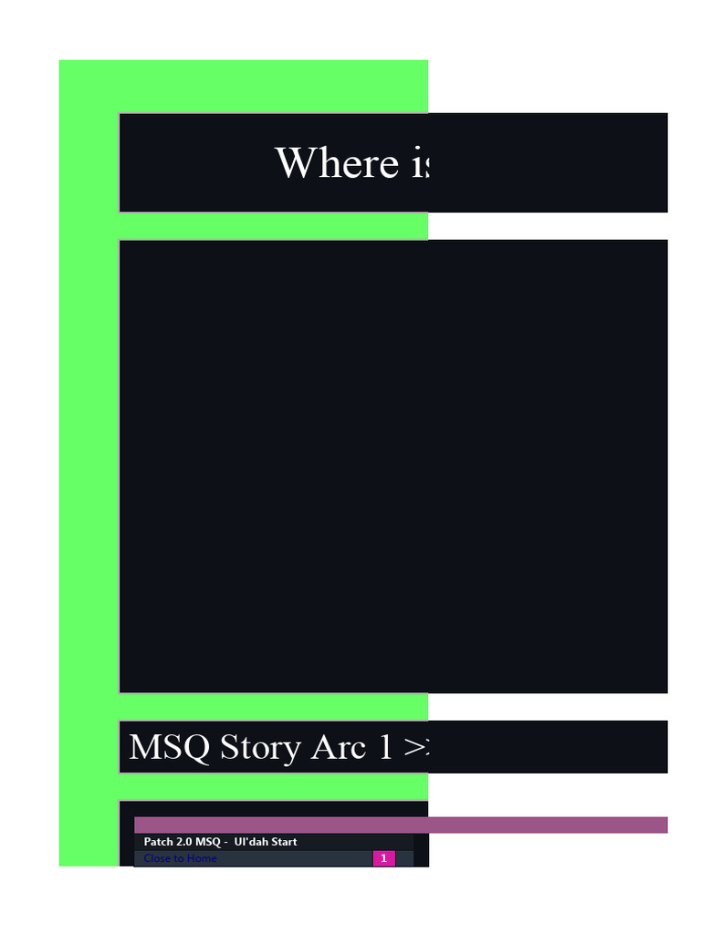 Ffxiv - MSQ Tracker 6.28 Update | PDF