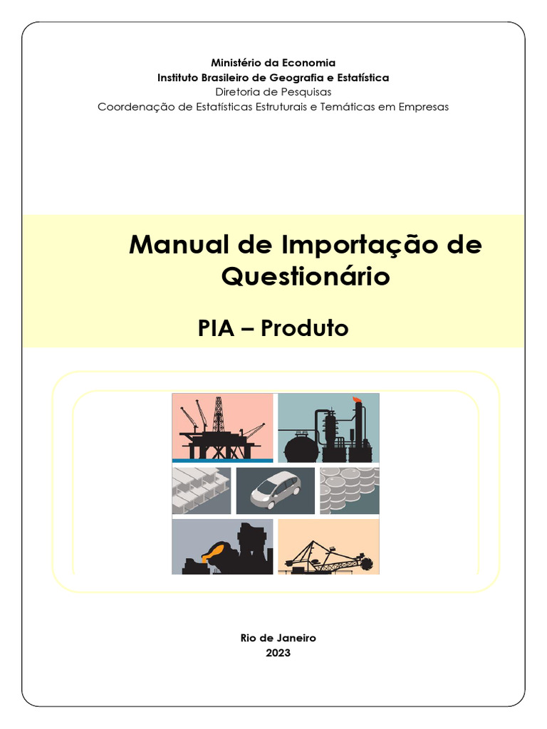 Manual de Importação do Questionário PIA | PDF | Dados | Janela ...