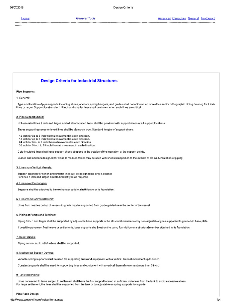 Design Criteria | PDF