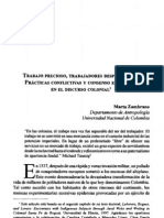 Zambrano. Trabajo Precioso Trabajadores Despreciables