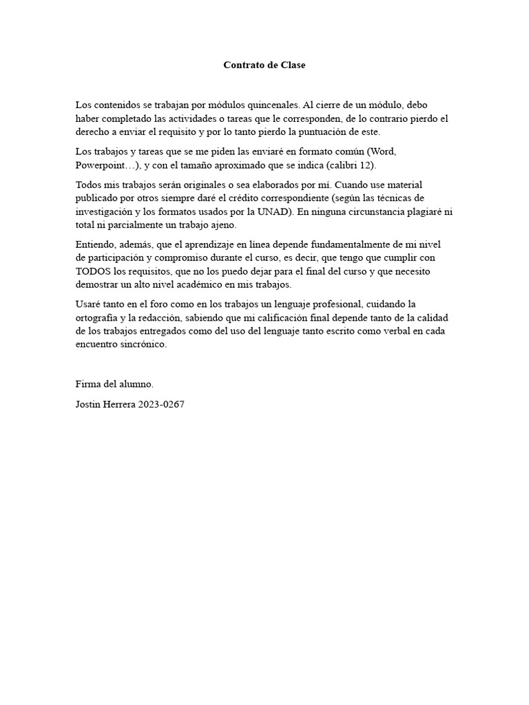 Contrato de curso pdf