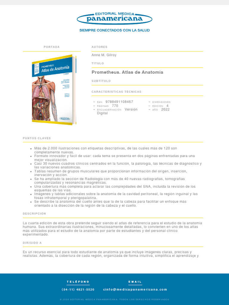 Prometheus: Atlas de Anatomía 4ª Ed. | PDF | Abdomen | Tórax