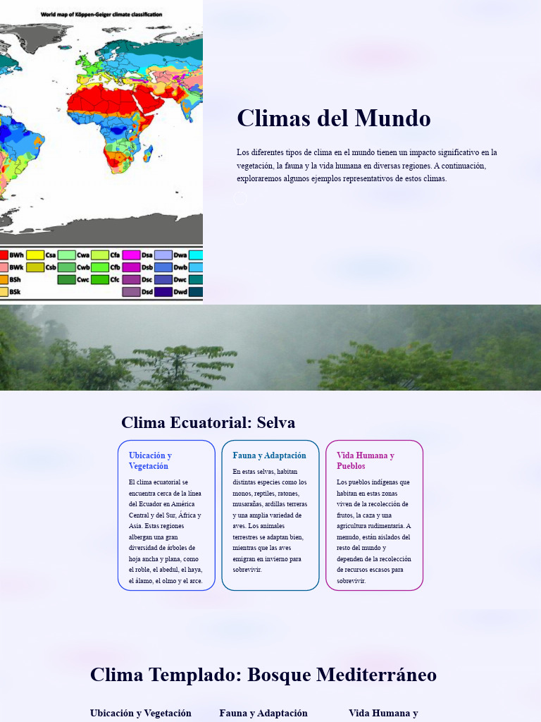 Climas del Mundo y su Impacto | PDF | Ciencias de la Tierra | Entorno ...