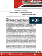 Resolucion 150 de Expediente de Pistas y Veredas - Primera Etapa - Subsanado