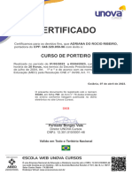 Certificado Porteiro