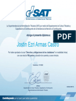 Certificate For Jostin Ezri Armas Castro For - Derechos y Obligaciones de ...