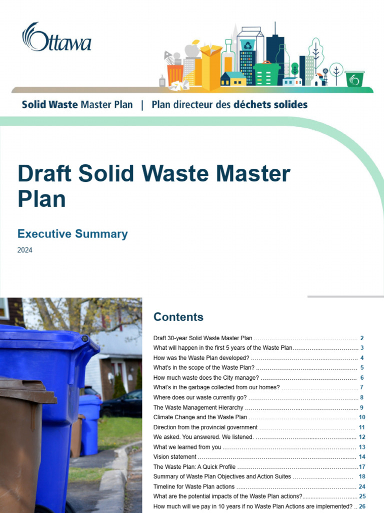 Draft 30-Year Solid Waste Master Plan | PDF | Waste Management | Waste