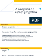 A Geografia e o Espaco Geografico