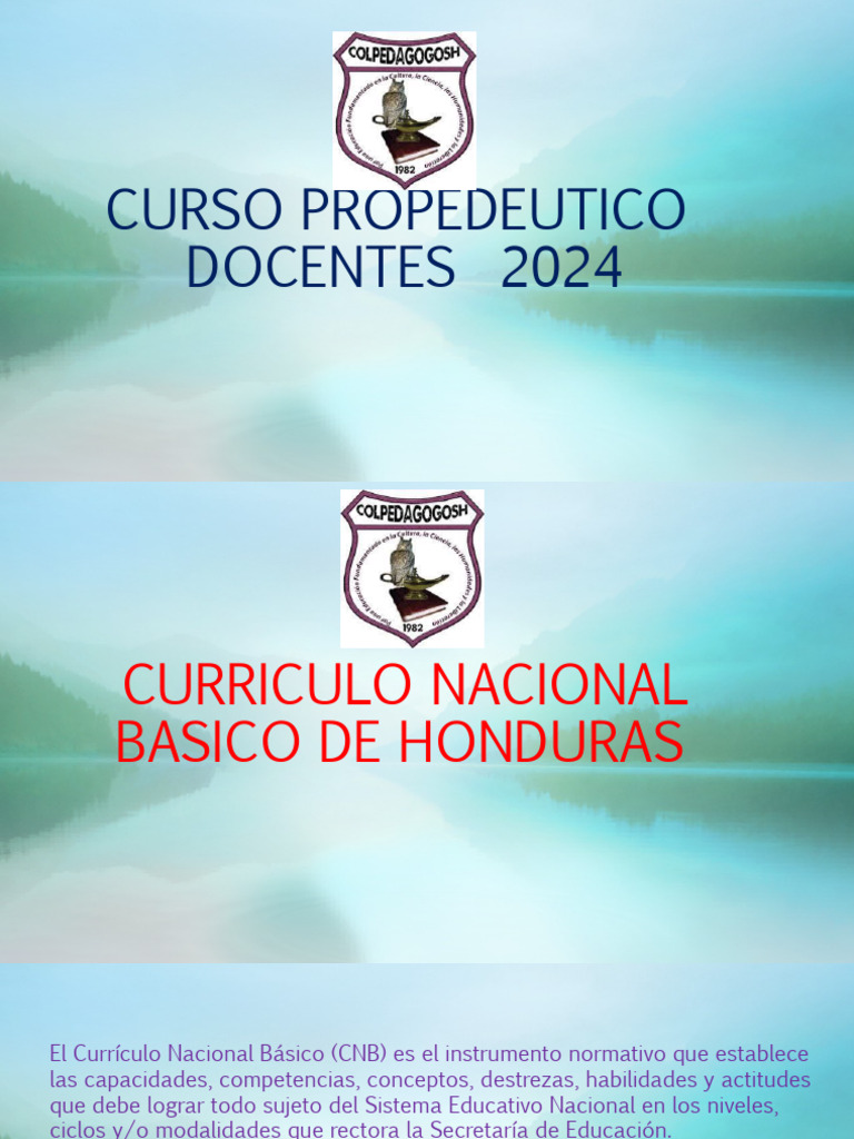 Currículo Nacional Básico de Honduras 2024 | PDF | Plan de estudios ...