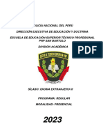 Silabo Idioma Extranjero Iii Eestp PNP San Bartolo