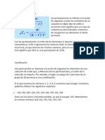 Permutación y Combinación