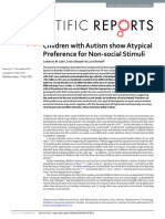 Children With Autism Show Atypical Preference For Non-Social Stimuli