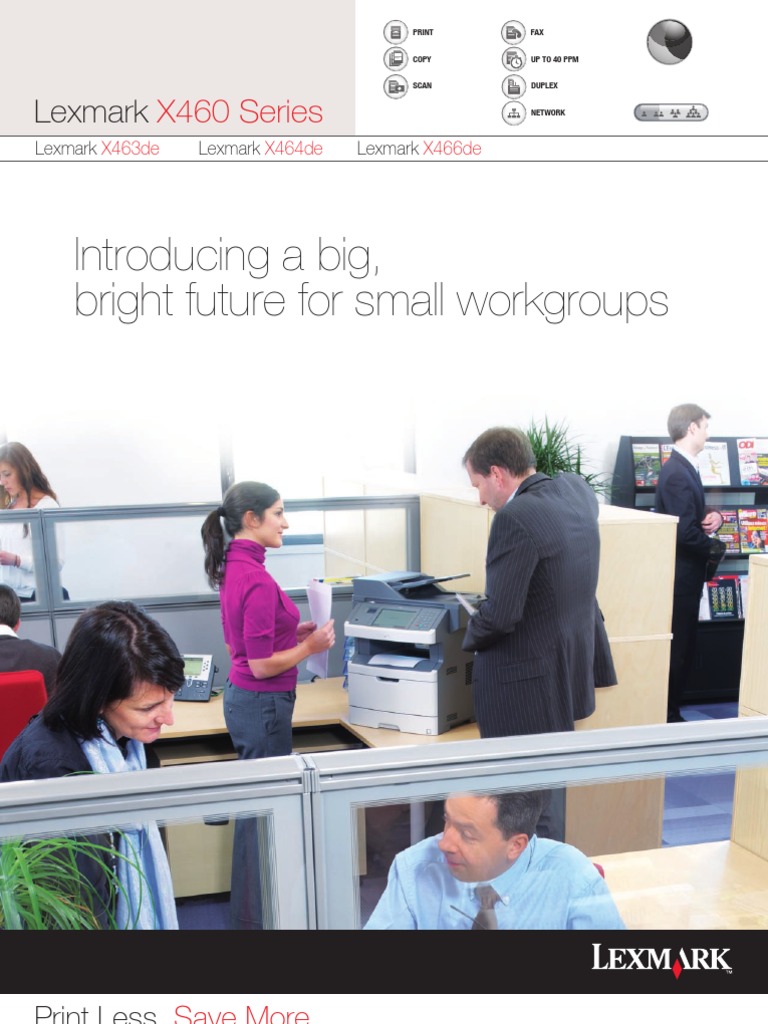 Lexmarkx464de Brochure | PDF | Printer (Computing) | Usb Flash Drive