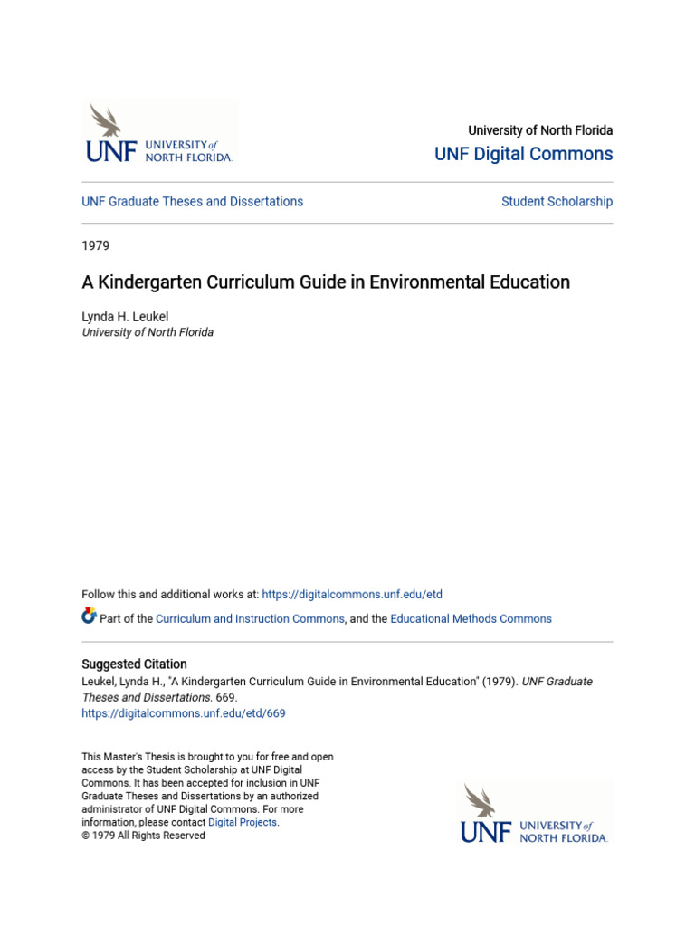 National Kindergarten Curriculum Guide Week 1 40 Pdf Free Download