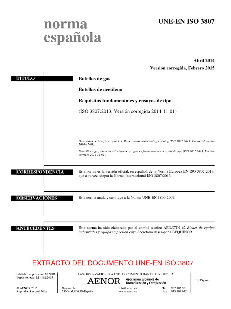 (Ex) Une-En Iso 3807 2014 | PDF
