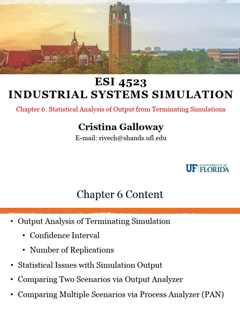 Statistical Analysis in Terminating Simulations | PDF | Estimator ...