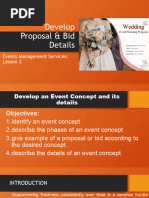 Develop Proposal & Bid Details