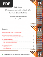 Risk Theory The Insurance As A Tool To Mitigate Risks: The Model of Individual Risks