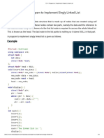 C++ Program To Implement Singly Linked List