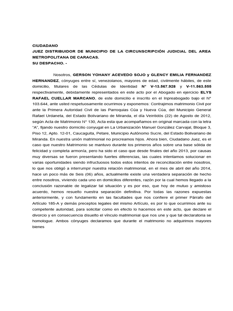 185A Sin Hijos Ni Bienes Glency Fernandez Lavadora (2020) PDF