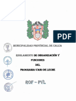 Reglamento de Organizacion y Funciones Del PVL