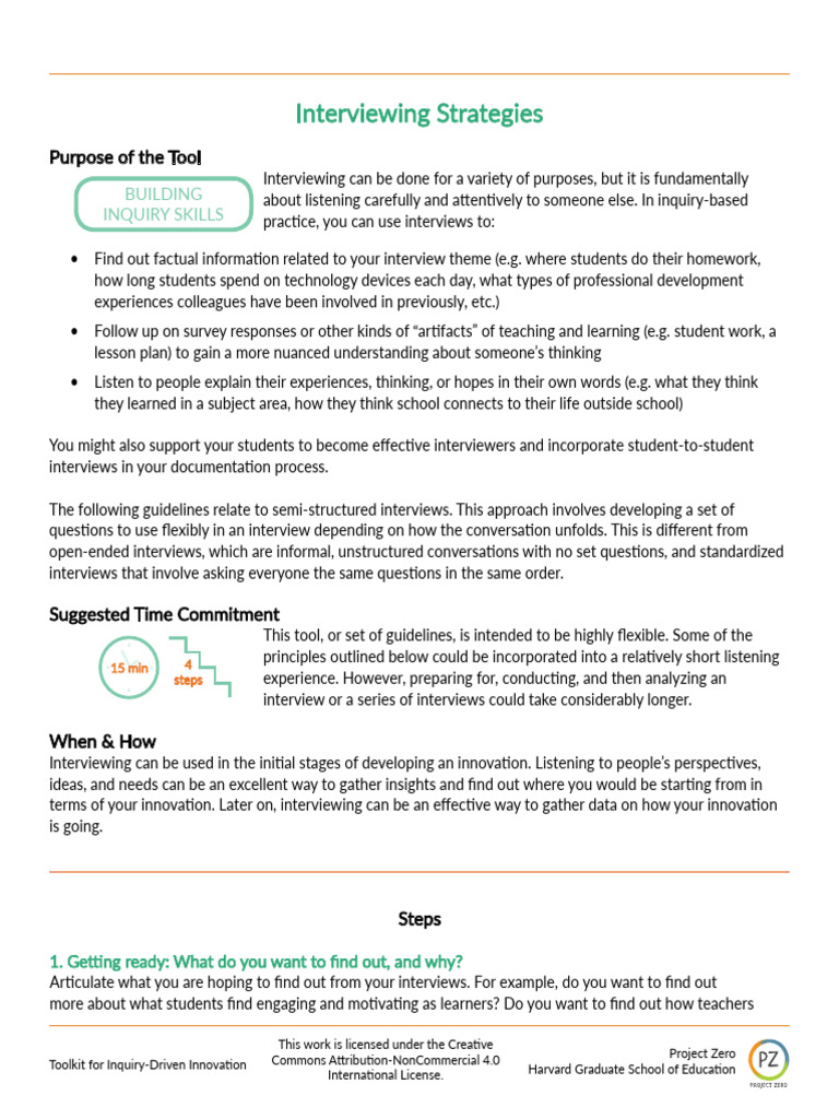 Interviewing Strategies for Innovation | PDF | Cognition | Human ...