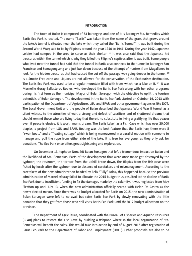 Sample Thesis in IMRAD Format | PDF | Restoration Ecology | Tourism