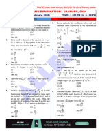 Mathematics Paper With Answer Evening