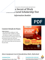 Information Booklet - The Secret of Work National Level Scholarship Test