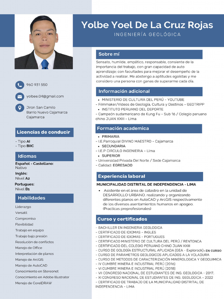 Formato de Curriculum Vitae | PDF