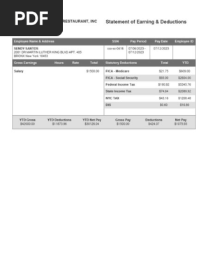 Paystub
