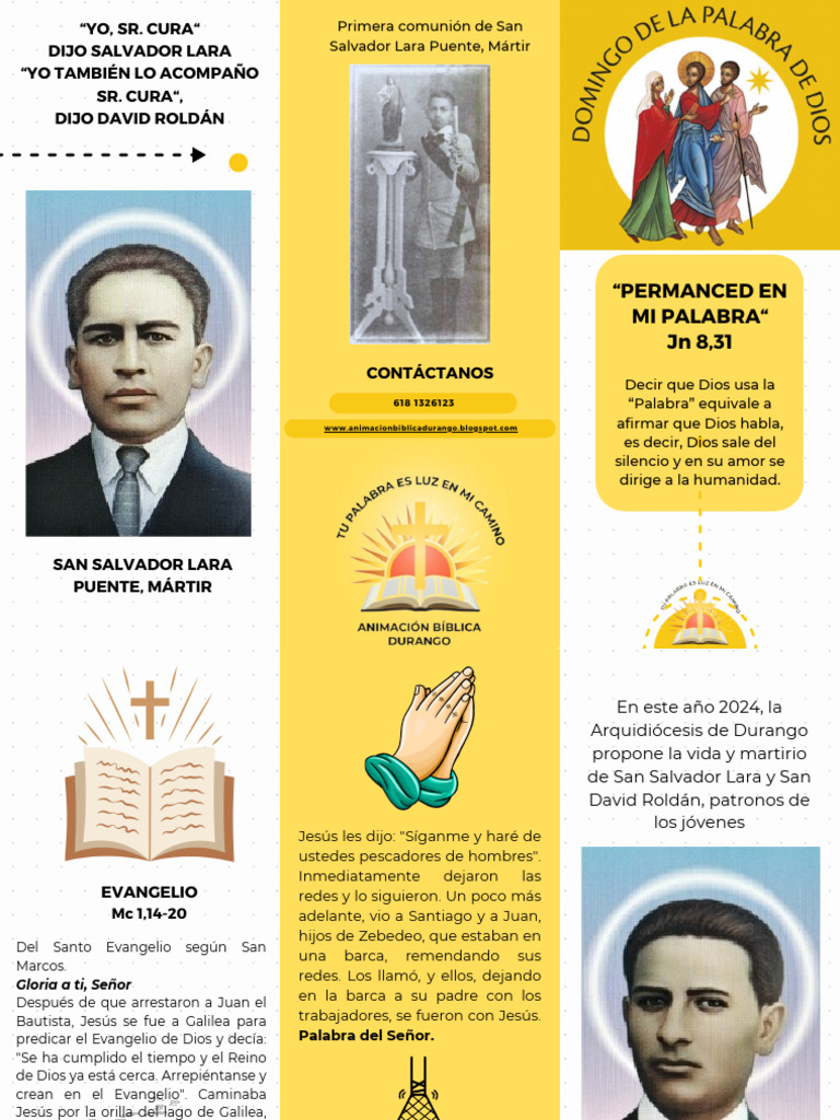 San David Roldán y San Salvador Lara | PDF | Juan el apóstol | Jesús