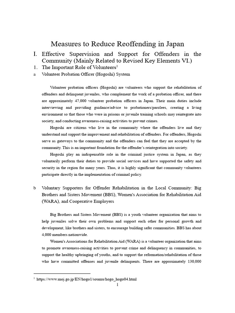 Reducing Reoffending in Japan: Strategies | PDF | Probation ...