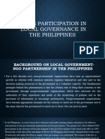 NGOs Participation in Local Governance in The Philippines