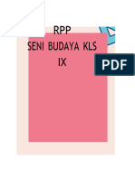 RPP Seni Budaya Kelas 9