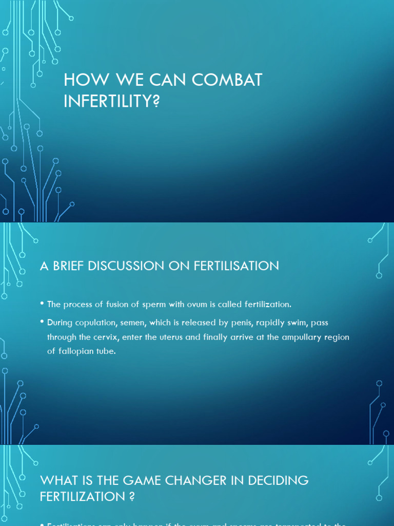 Strategies to Combat Infertility | PDF | Infertility | Fertilisation
