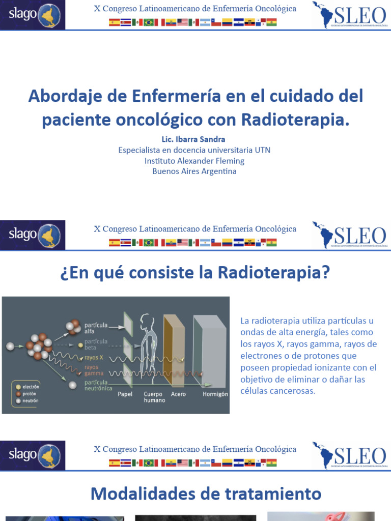 SLEO 2023 Abordaje Del Paciente Con Radioterapia PDF Terapia de radiación Oncología