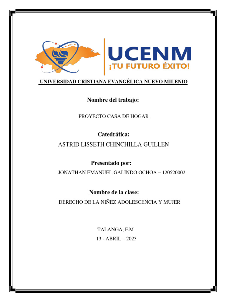 Proyecto Casa Hogar Pdf
